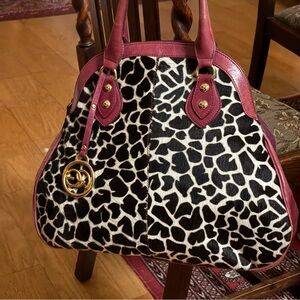 Vintage Roberta Gandolfi Real Hide Leather Designer Handbag